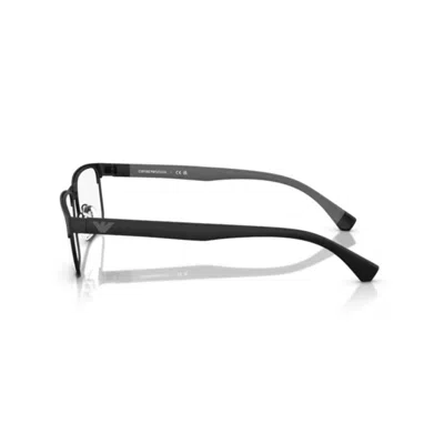 Emporio Armani Rectangular Frame Glasses In Black