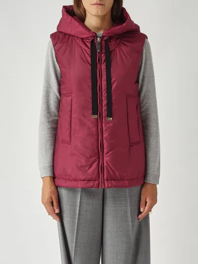 Max Mara The Cube Greengo Red Jacket In Burgundy