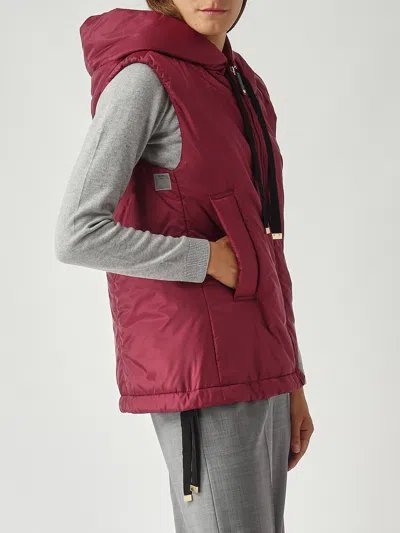 Max Mara The Cube Greengo Red Jacket In Burgundy