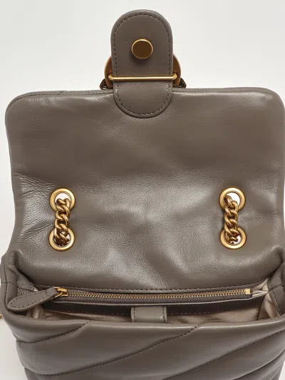 Pinko Love Quilted Logo-embellished Shoulder Bag In Gray