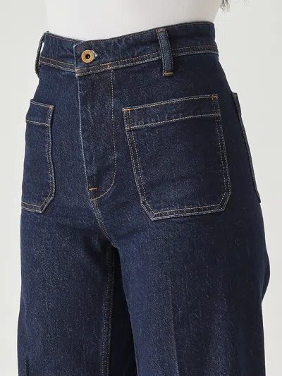 Polo Ralph Lauren Jeans Flare Con Front-pockets Applicate In Cotone Stretch Jeans In Blue