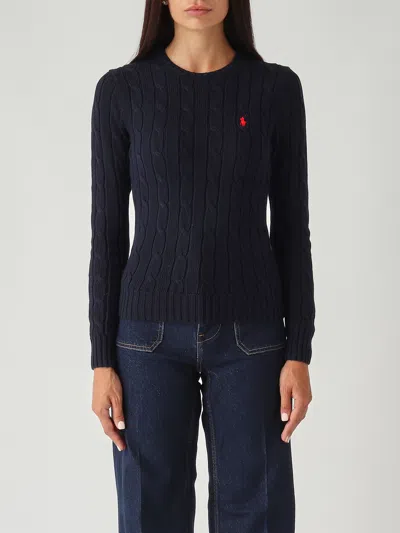 Polo Ralph Lauren Girocollo In Lana E Cashmere A Trecce Sweater