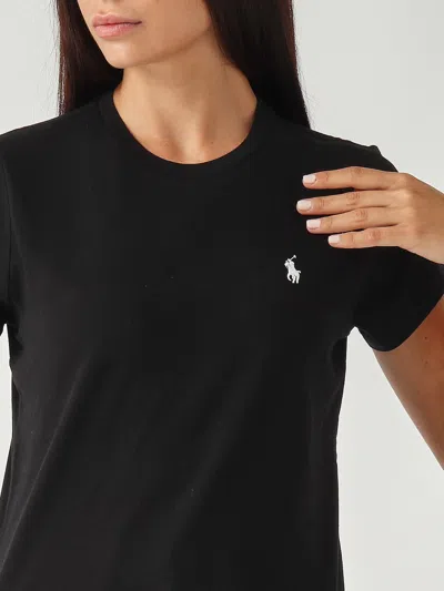 Polo Ralph Lauren T-shirt M/c Girocollo In Jersey Di Cotone T-shirt In Black
