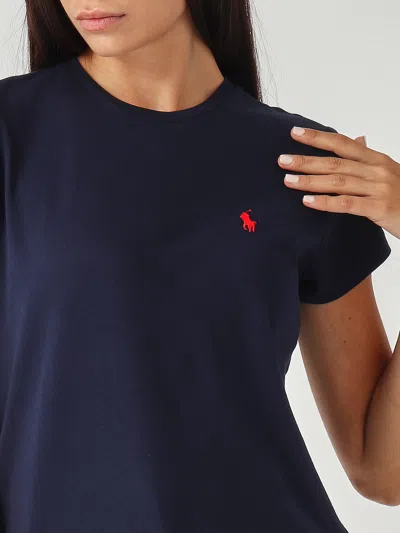 Polo Ralph Lauren T-shirt M/c Girocollo In Jersey Di Cotone T-shirt In Blue