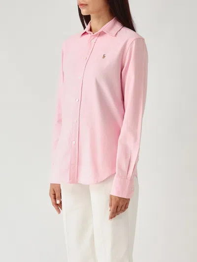 Polo Ralph Lauren Camicia Regular-fit In Cotone Oxford Collo A Punta Shirt In Pink