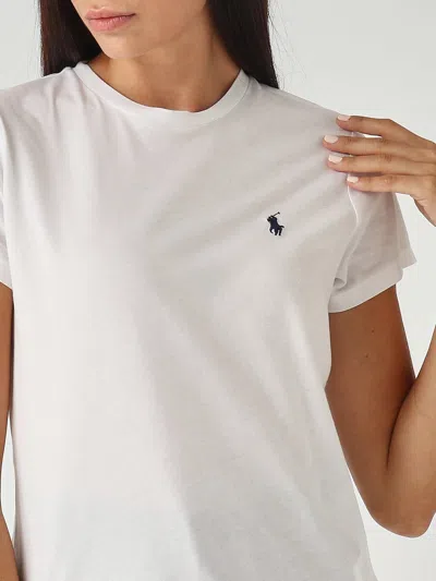 Polo Ralph Lauren T-shirt M/c Girocollo In Jersey Di Cotone T-shirt In White