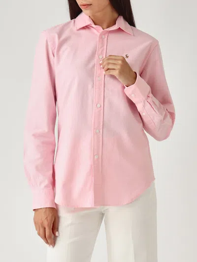 Polo Ralph Lauren Camicia Regular-fit In Cotone Oxford Collo A Punta Shirt In Pink