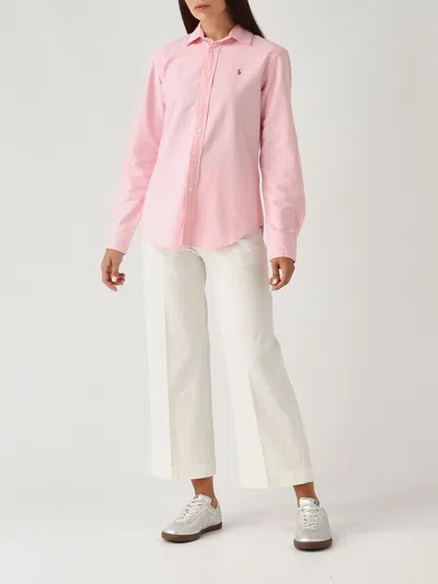 Polo Ralph Lauren Camicia Regular-fit In Cotone Oxford Collo A Punta Shirt In Pink