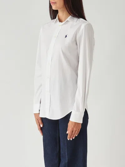 Polo Ralph Lauren Camicia In Cotone Slim-fit Shirt In White