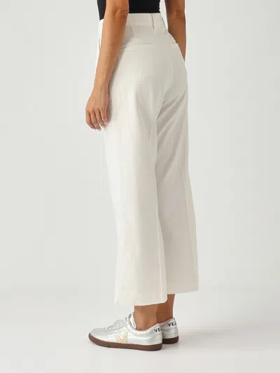 Polo Ralph Lauren Pantalone Chino A Gamba Larga Cropped Trousers In White