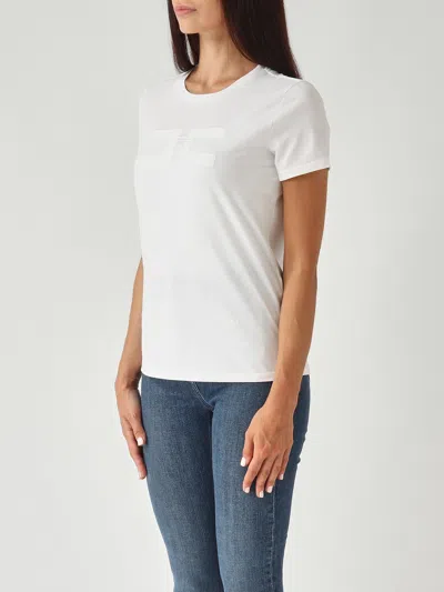 Elisabetta Franchi Cotton Crew-neck T-shirt In Gray