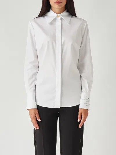 Elisabetta Franchi Tailored White Shirt With Classic Collar In White