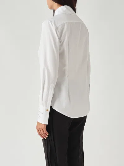 Elisabetta Franchi Tailored White Shirt With Classic Collar In White