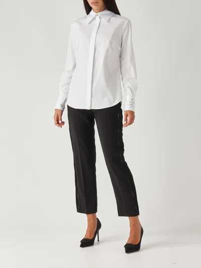 Elisabetta Franchi Tailored White Shirt With Classic Collar In White