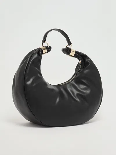 Twinset Poliuretano Tote In Black