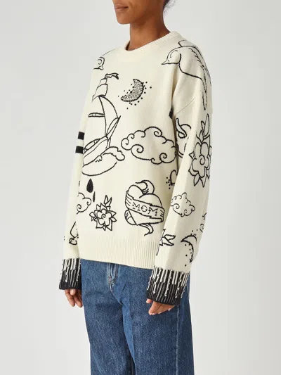 Pinko Andros Maglia Cordonetto 100 Sweater In White