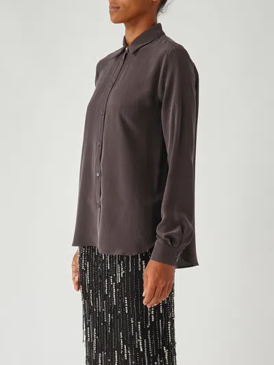 Pinko Crackers Camicia Shirt In Brown
