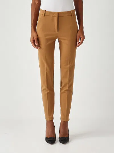 Pinko Bello Pantalone Trousers In Brown