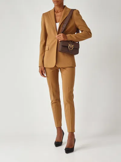 Pinko Bello Pantalone Trousers In Brown