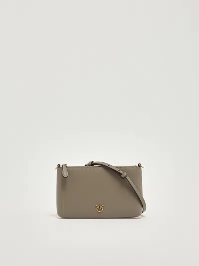 Pinko Flat Horizontal Mini Clutch In Nude