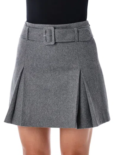 Apc A.p.c. A.p.c. Cecile Wool Mini Skirt In Gray