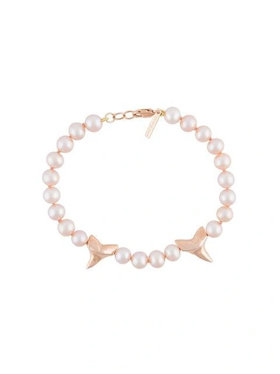 Shop Nektar De Stagni 14kt Rose Gold Pearl Bracelet In Metallic