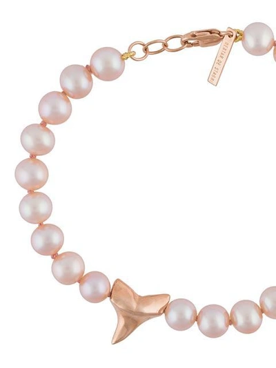 Shop Nektar De Stagni 14kt Rose Gold Pearl Bracelet In Metallic