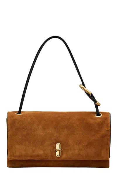 Marc Jacobs The Large Dual Suede Shoulder Bag In Brown