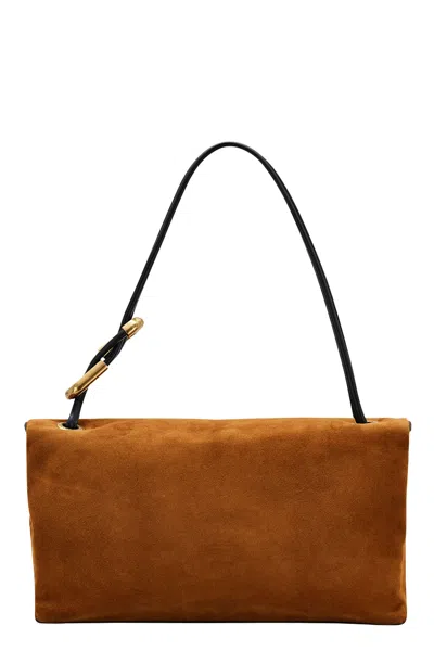 Marc Jacobs The Large Dual Suede Shoulder Bag In Brown