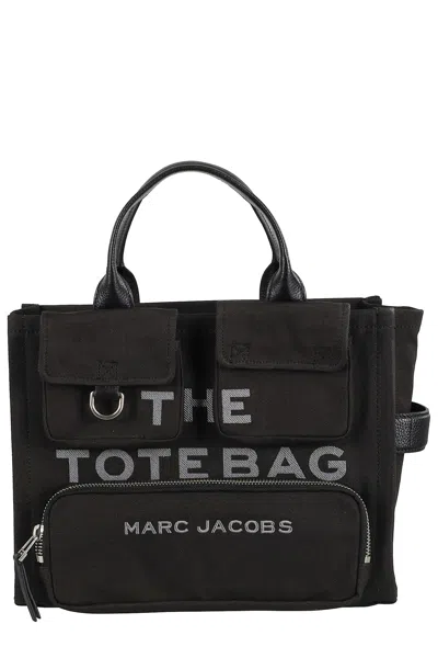 Marc Jacobs Medium Structured Tote Bag With Top Handles In Black