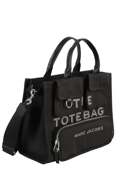Marc Jacobs Medium Structured Tote Bag With Top Handles In Black