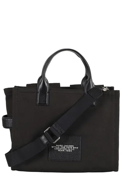 Marc Jacobs Medium Structured Tote Bag With Top Handles In Black