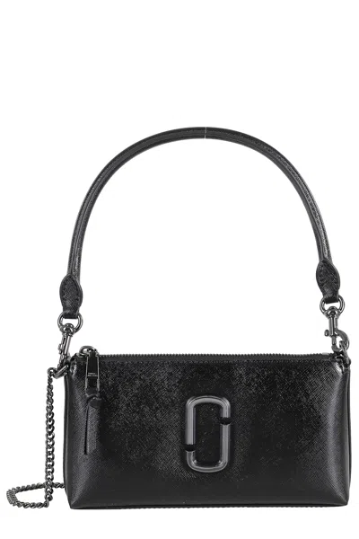Marc Jacobs The Pochette Shoulder Bag In Black Leather In Black