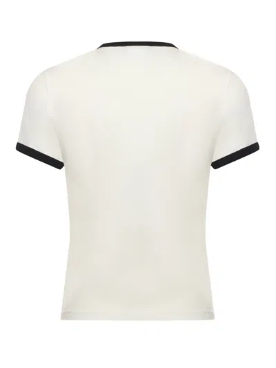 Courrèges Courreges Women Signature Contrast T-shirt In White