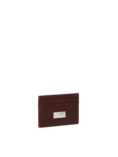 Mm6 Maison Margiela Leather Card Holder In Brown