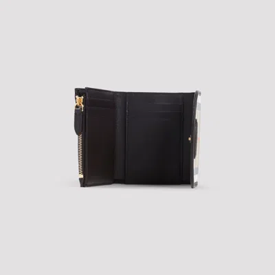 Burberry Beige Highlands Cotton Wallet In Multi