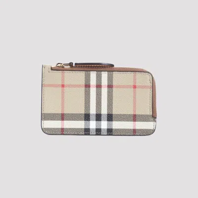 Burberry Somerset Zip Credit Card Case In Brown