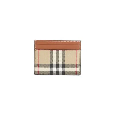 Burberry Sandon Credit Card Case In Brown