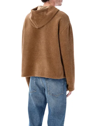 Rold Skov Squire Half-zip Hoodie In Brown