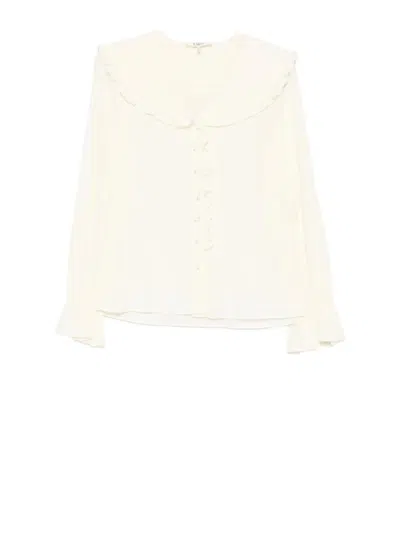 Chloé Ruffled-collar Blouse In White