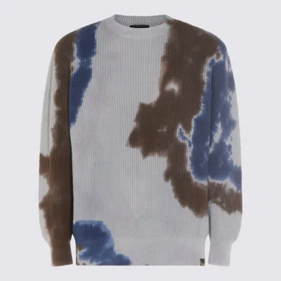 Mauna Kea Tie-dye Long Sleeve Crew Neck Sweater In Animal Print