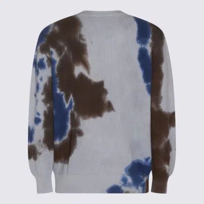 Mauna Kea Tie-dye Long Sleeve Crew Neck Sweater In Animal Print