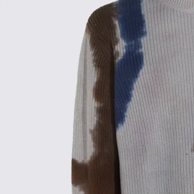 Mauna Kea Tie-dye Long Sleeve Crew Neck Sweater In Animal Print