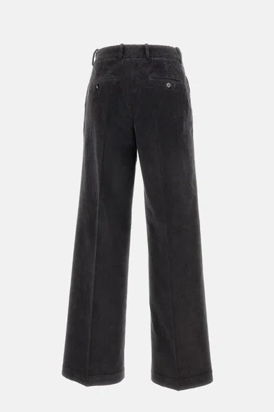 Cellar Door Ribbed Trousers In Brown