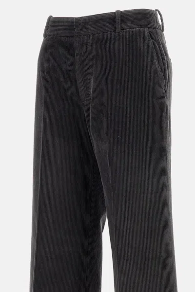 Cellar Door Ribbed Trousers In Brown