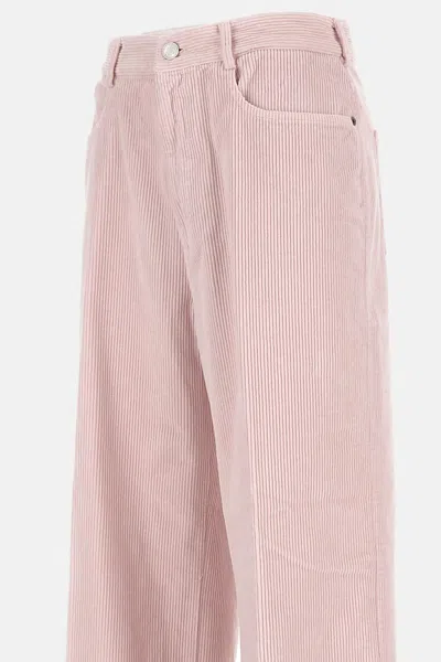 Cellar Door Corduroy Pocket Trousers In Pink