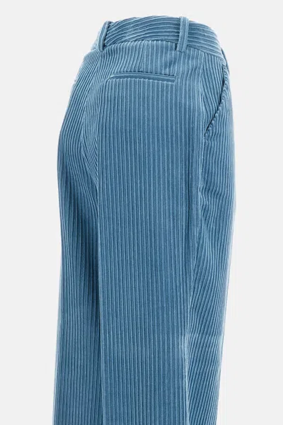 P.a.r.o.s.h Velvet Trousers In Blue