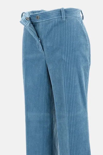 P.a.r.o.s.h Velvet Trousers In Blue