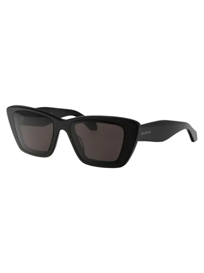 Alaïa Alaia 00 Black Black Grey Acetate Sunglasses In Black