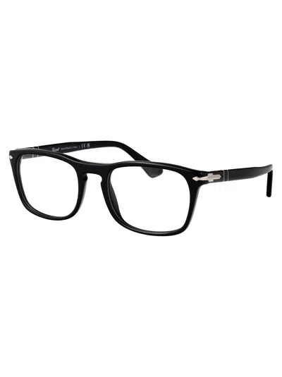 Persol 95 Black Acetate Glasses In Black